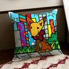 BBritto Art Design Copricuscino Reversibile Morbido Resistente Federa per Cuscino Casa Auto Uso Multi-Scena per Comfort Quotidiano