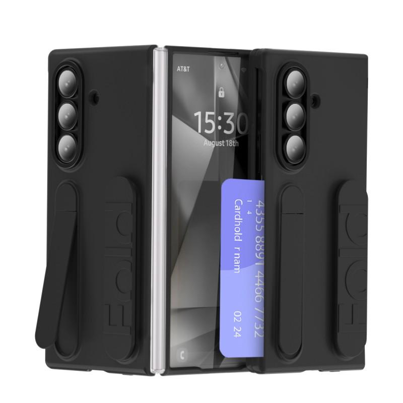 Ultra Thin Magnetic Stand Phone Case With Wrist Strap Galaxy Z Fold8 Fold7 Fold6 Fold5 Compatible PC Shell Screen