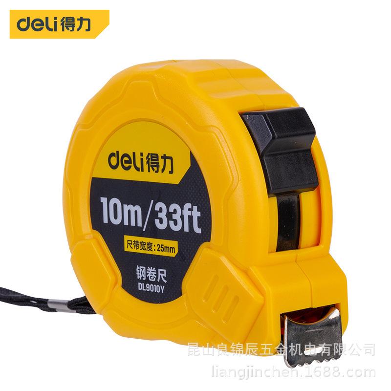 Deli Tools Steel Measuring Tape 3-10M | Dual Scale (Imperial/Metric) for Household & Woodworking