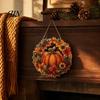 Sezonowy element dekoracyjny Dynia Akrylowy Dekor na Okno, Ornament Wianek Jesiennych Plonów na Święto Dziękczynienia Halloween, Wewnątrz Zewnątrz