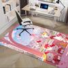 Office Rug Hello Kitty, Ferris Wheel Anti-Slip Rug, Machine Washable for Living Room, Bedroom, Office, Multiple Sizes, Bedroom Mat, Decorative Mat, Du