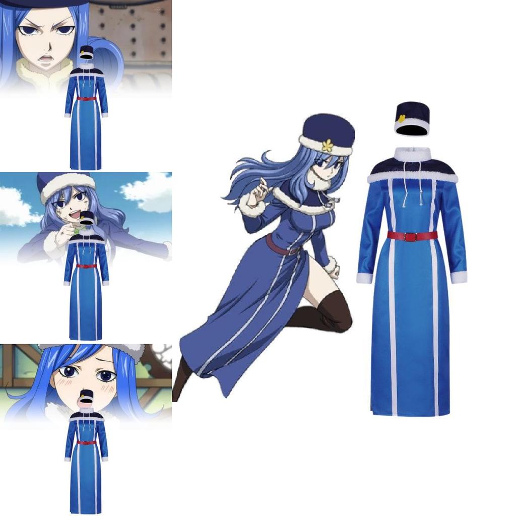 Trendy Juubia Anime Costume With Dress Cloak Hat And Belt Perfect For Halloween Events