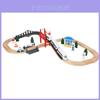 Wooden Electric Train Track Set With Magnetic Blocks For Kids Building And Learning
