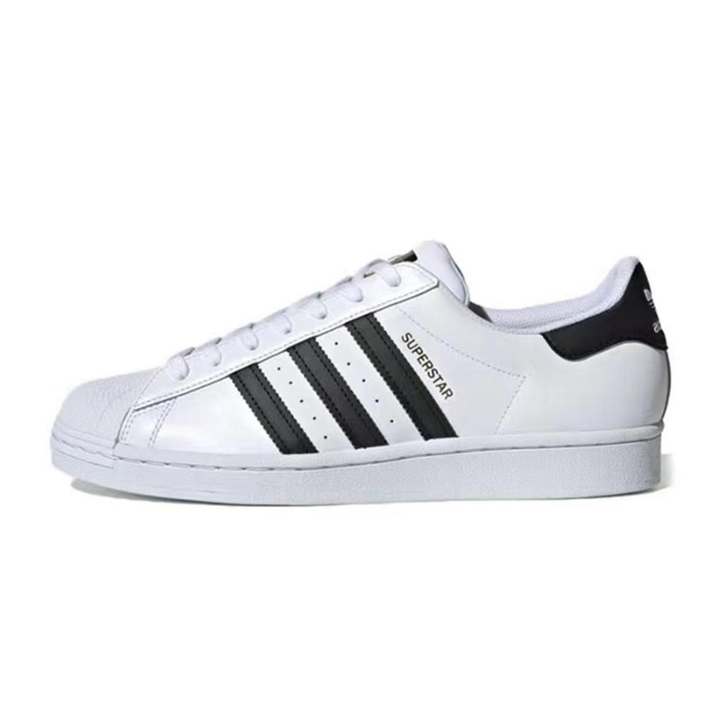 Adidas Originals SUPERSTAR Slip Resistant Abrasion Resistant Low top Skateboard Shoes Unisex White Red EG4958(Team88-S-BOX)