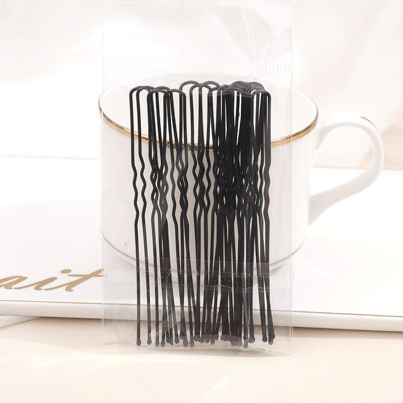 1 Pack 5cm 6cm 7cm 8cm Hair Pins Grips Waved Black Pins Alloy Metal Hair Grips Support
