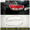 ABS Chrome Accessories For KIA Sorento L 2015 2016 2017 Outside Rear Tailgate Tail Trunk Lights Lamp Molding Cover Kit Trim