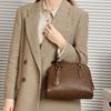 New Model Top-layer Cowhide Minimalist Boston Bowling Bag, High-end Genuine Leather Women's Bag, Large-capacity Handbag, Pillow Bag