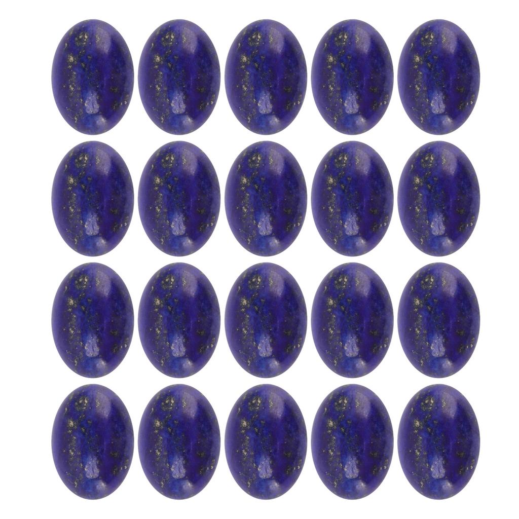 20pcs Oval Flatback Cabochon Lapis Lazuli Exquisite Ring Necklace DIY Stone Bead for Jewelry Making