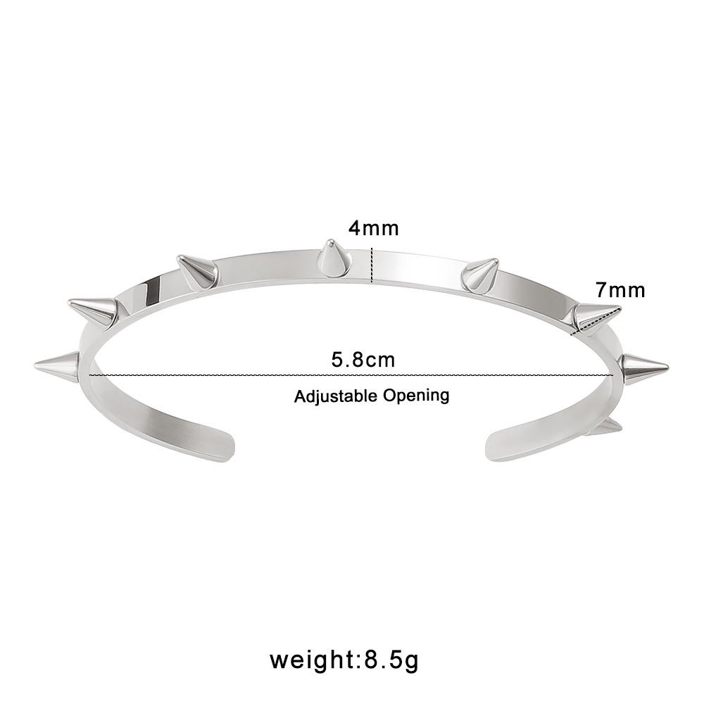 European Bestseller: Personalized 18K Gold-Plated Titanium Steel Cone Gear Open Bracelet