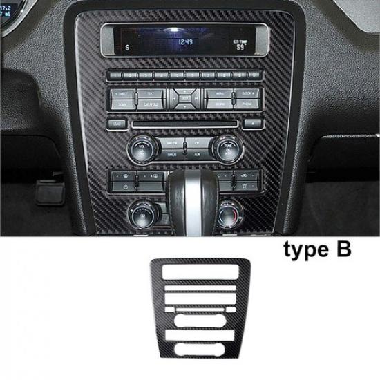Carbon Fiber Interior Central Console Panel Cover Trim For Ford Mustang 2009-13