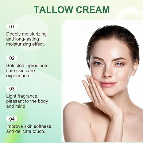 Organic Grass-Fed Tallow Balm with Frankincense – Ultra-Nourishing Chemical-Free Moisturizer | Deep Hydration for Dry, Sensitive & Damaged Skin |
