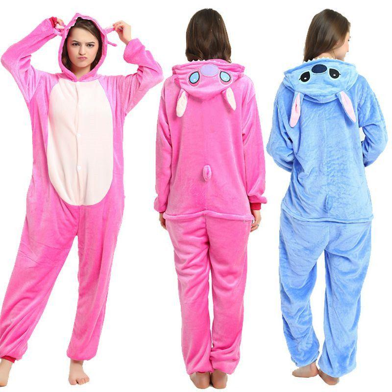 Hooded Flannel Jumpsuits Pajamas Winter Spring Halloween Cosplay Costume