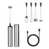 USB Rechargeable Electric Milk Frother with Cover Portable Milk Frother Electric Whisk  Barista Use