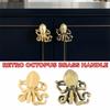 Vintage Cabinet Door Knobs Retro Wardrobe Drawer Pulls Elegant Octopus Brass Handle  Cupboard