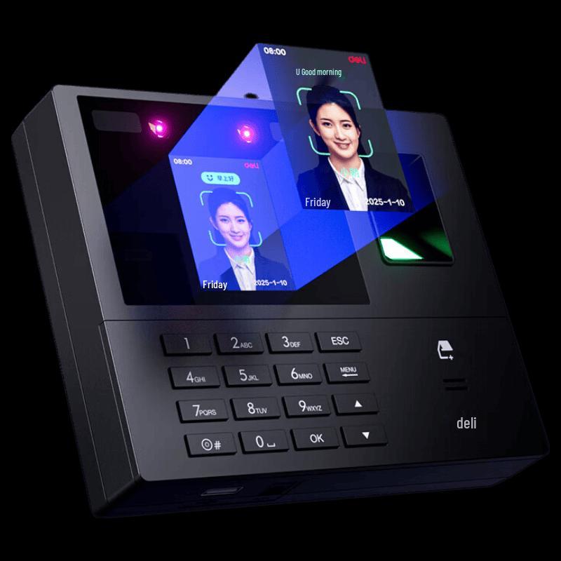 Deli 34521CSPRO Умная облачная мультибиометрическая система учета рабочего времени CN вилка (адаптер в комплекте)