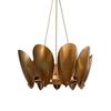Modern Brass Petal Chandelier  Mid-Century Sculptural Pendant Light, Flower-Inspired Brass Lighting Fixture
