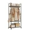 Elegant Multifunctional Coat Rack with Wheels - Japanese and Korean Style
