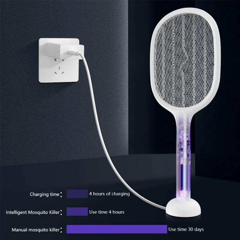 Insect Racket Mosquito Killer USB Charging Lamp Electric Shocker UV Light Fly Insect Trap Flies Summer Fly Swatter