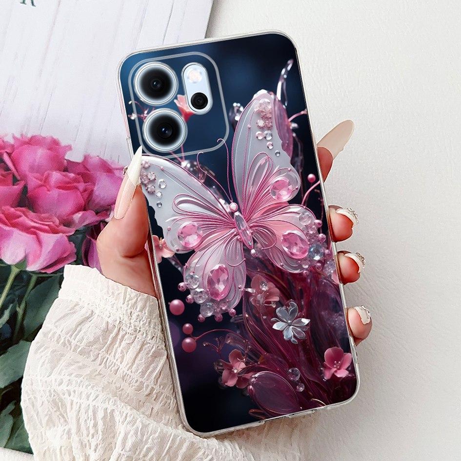 For Cover OPPO Reno 14F 2025 Case Reno14F Popular Bamboo Bowknot Soft Silicone Clear TPU Bumper For OPPO Reno14 F CPH2743 Shells