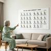 30-Tage Stuhl-Tai-Chi-Übungsplakat für Senioren Leinwanddruck Übungskarte mit sitzenden Haltungen Fitnessgeschenk für ältere Anfänger Physiotherapie