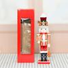 Festival Wooden Nutcrackers Statue 35Cm Tall Gingerbreads Man Inspired Christmas Decoration For Tabletop Display