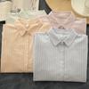 Korean-Japanese Style Striped Oxford Shirt for Women
