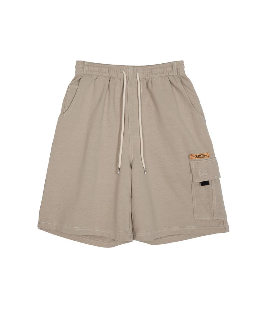 Kaegteoseudoneosmakes Stitch Cargo Bermuda Shorts - Beige