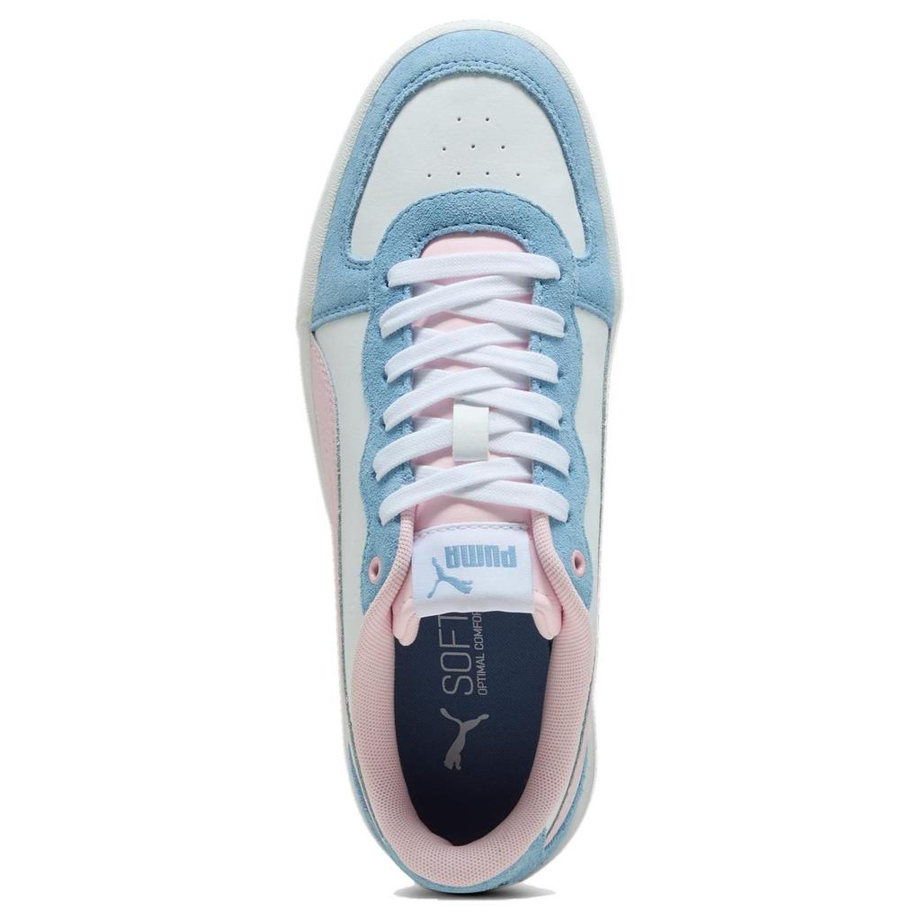 Puma Skye Höhe Steigernd Niedrige Skateboard-Schuhe Damen Weiß Blau 397076-03