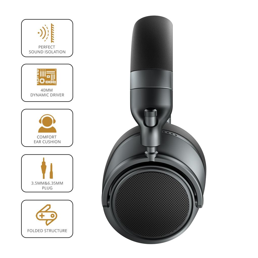 Eppfun Monitor Wired Music Instrument Detachable Balanced Connection Headphones Open-back Headphones, [DTM, Mixing, Mastering, Listening, Practice,