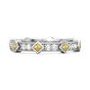 Lemon Quartz Eternity Band Ring - 925 Sterling Silver