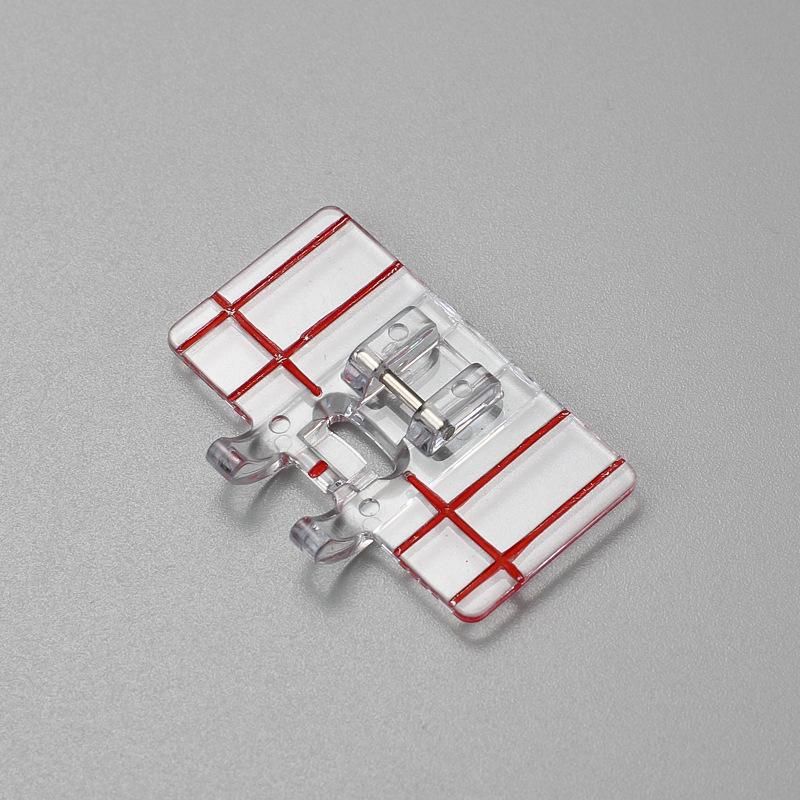 

Clear Plastic Foot Presser For Home Domestic Sewing Machine One Size красный