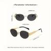 2-piece Women's Retro Oval Metal Frame Glasses Suitable for Daily Commuting Pography Decoration and Fashion Choices