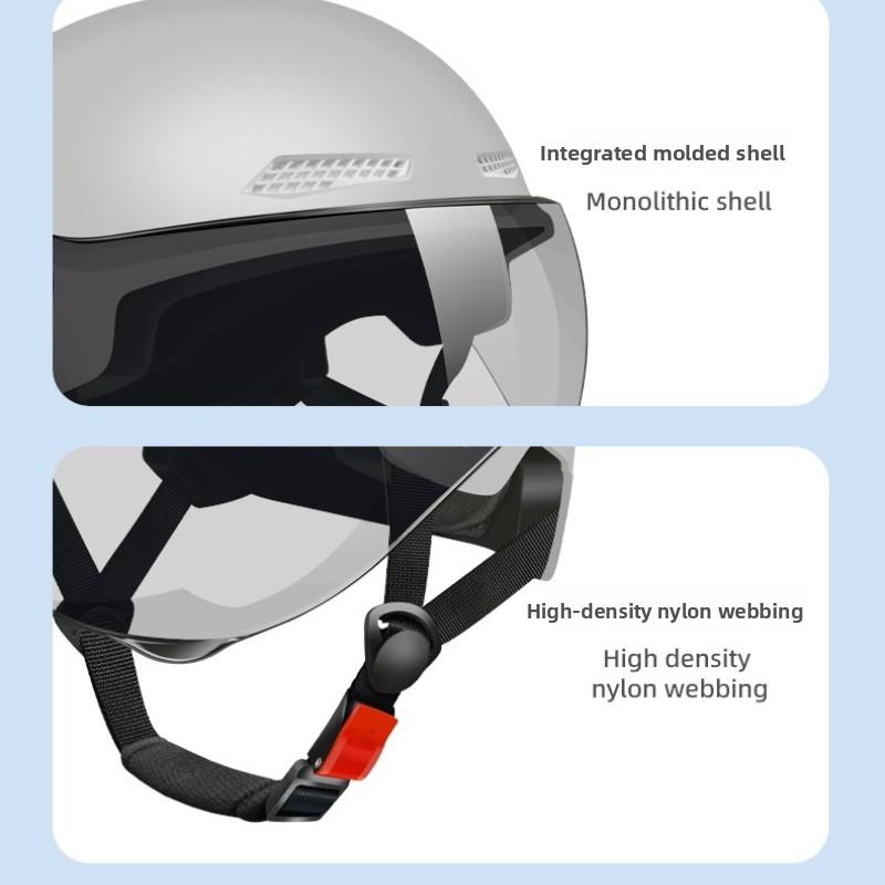 Helmet, Electric Car, Men's and Women's ABS Half Helmet, Sun Protection, UV Protection, Cycling Helmet, Summer Breathability
