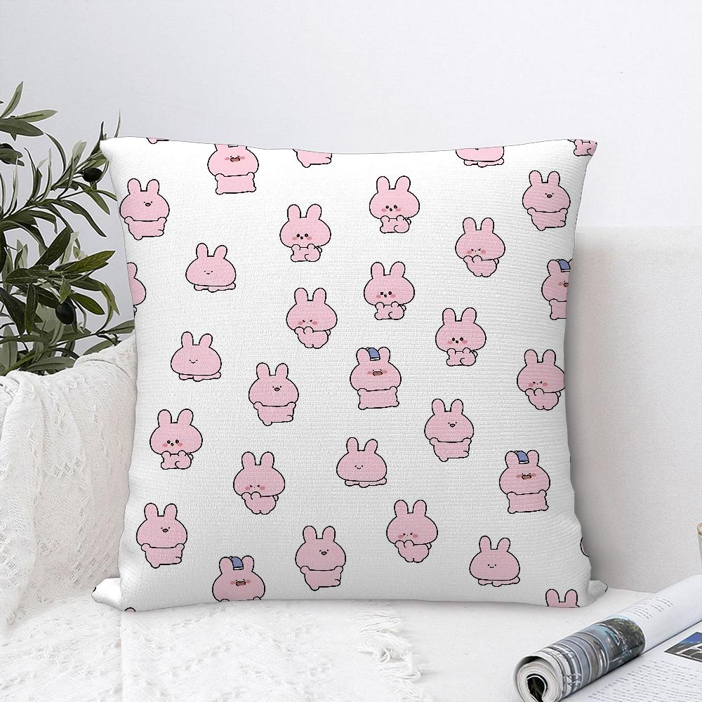 Asamimichaan Asleep Cute Asamimi Pillow Case Plush Fabric Soft Pillowcase Double Sided Print Cushion Cover Throw Pillow Cover