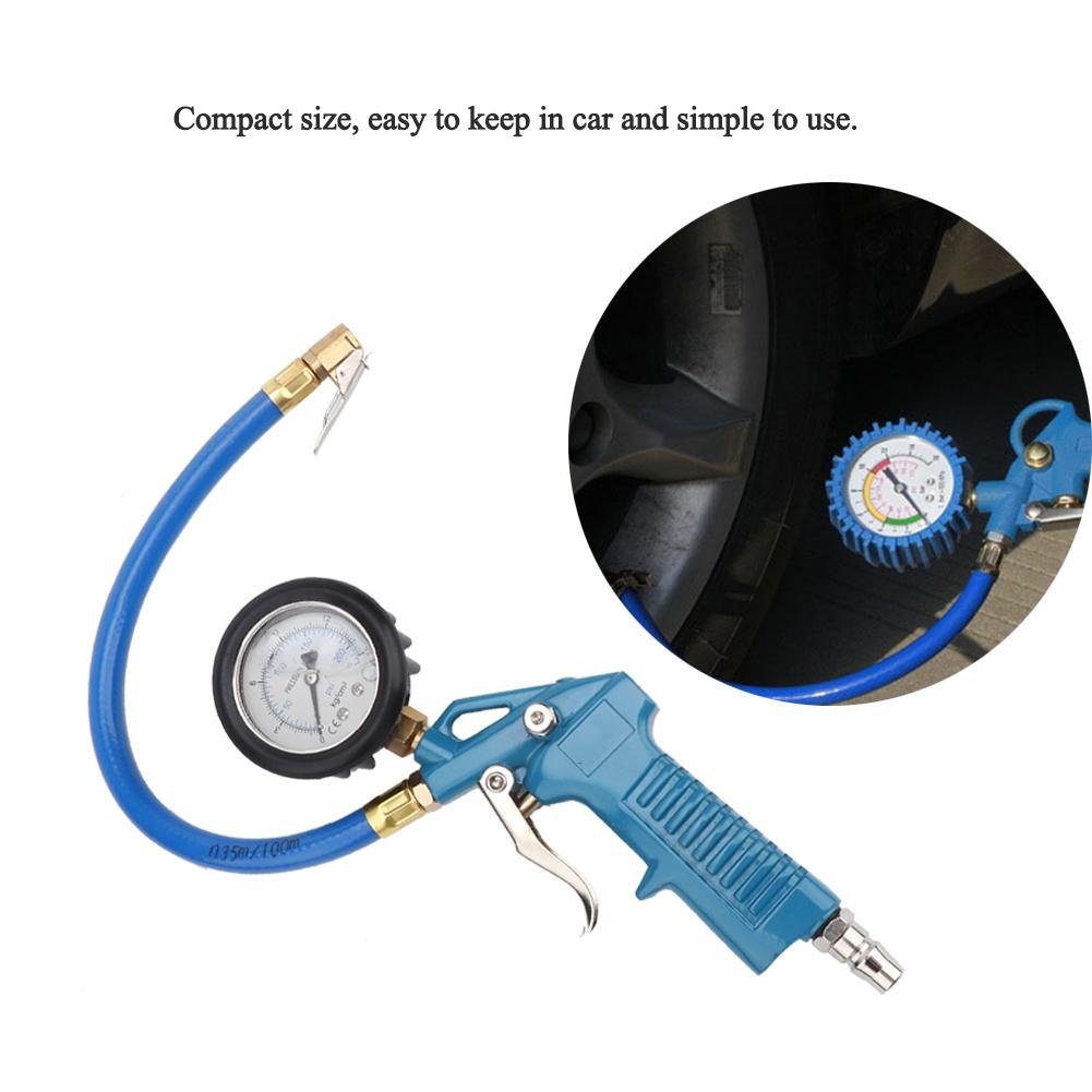 Car Truck Motorcycle Tyre Tire Air Pressure Inflator Gauge Meter Tester Manometer