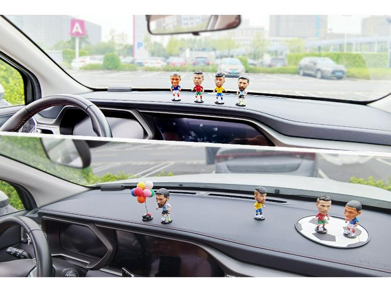 CR7 & Neymar Bobblehead Doll - Football Star Car Ornament Gift for Boys