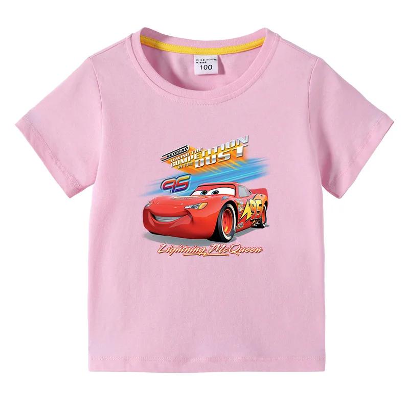 Potdemiel Summer Disney McQueen Car Kid Shirts Boys T-shirt Short-sleeved for Children's Baby Tee Clothes Kids Tops