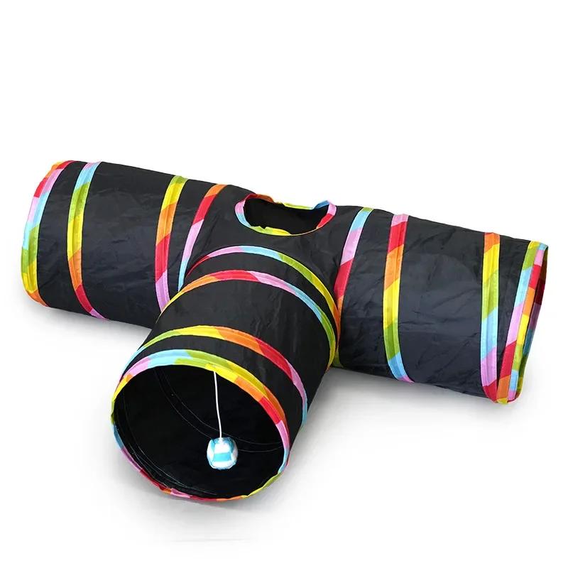 

Туннель для кошек «Радуга», складная, переносная, кошачья палатка, соединяемая, круговая, игровая площадка, туннель, сверло, игрушки для домашних животных, интерактивная игрушка