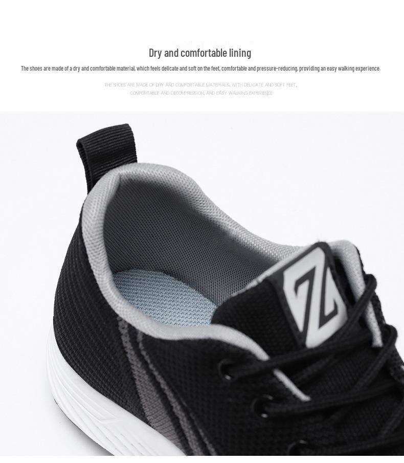 Men's 2025 Trendy Breathable Lace-up Sneakers: Fashionable, Lightweight, Casual Korean-Style Running Shoes.