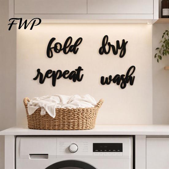 Minimalist Home Decoration Wooden Letters Wall Stickers, Self-Adhesive Art Decor, Retro 3D for English Words Stickers Living Room Bedroom Nursery