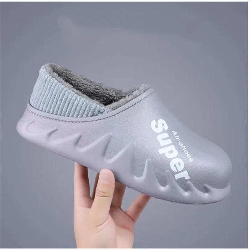Autumn And Winter Home Waterproof Anti Slip Warm Cotton Slippers