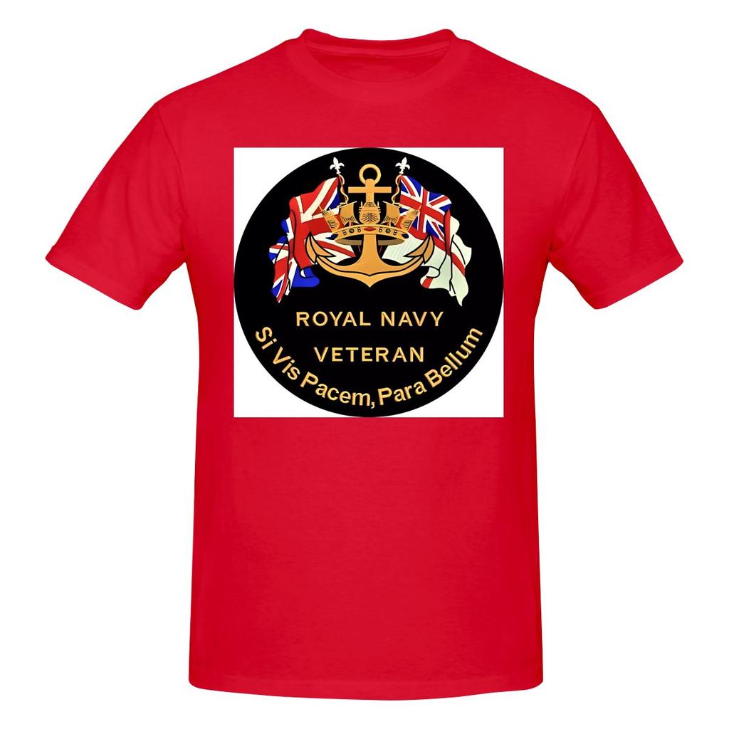 Royal Navy Veteran Badge American Style Tshirt Simple Korean Style Antibacterial Tees