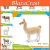 Farm Animal Pvc Model Set With Sheep Alpaca Ram Goat Static Decor For Kids Playroom