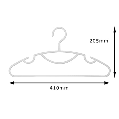 Shinko Hanger (Shinkohanger) Antibacterial Hanger Set, Slim, 10-Piece Set, White, Made in Japan, with Bactekiller Antibacterial Agent, for Public Use,