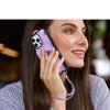 Flower Crossbody Card Holder Case with Lanyard for iPhone 13, 14, 16, 17 Pro