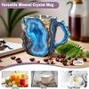 1/2PCS Crystal Mineral Coffee Mug Luxury Colored Crystal Semi-Transparent Coffee Cup for Home Office and Christmas Gift