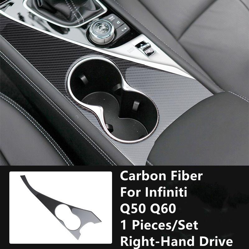 Carbon Fiber Car Interior Modification Cover Trim Strips Decorative Stickers For Infiniti Q50 Q60 Car Styling Inner