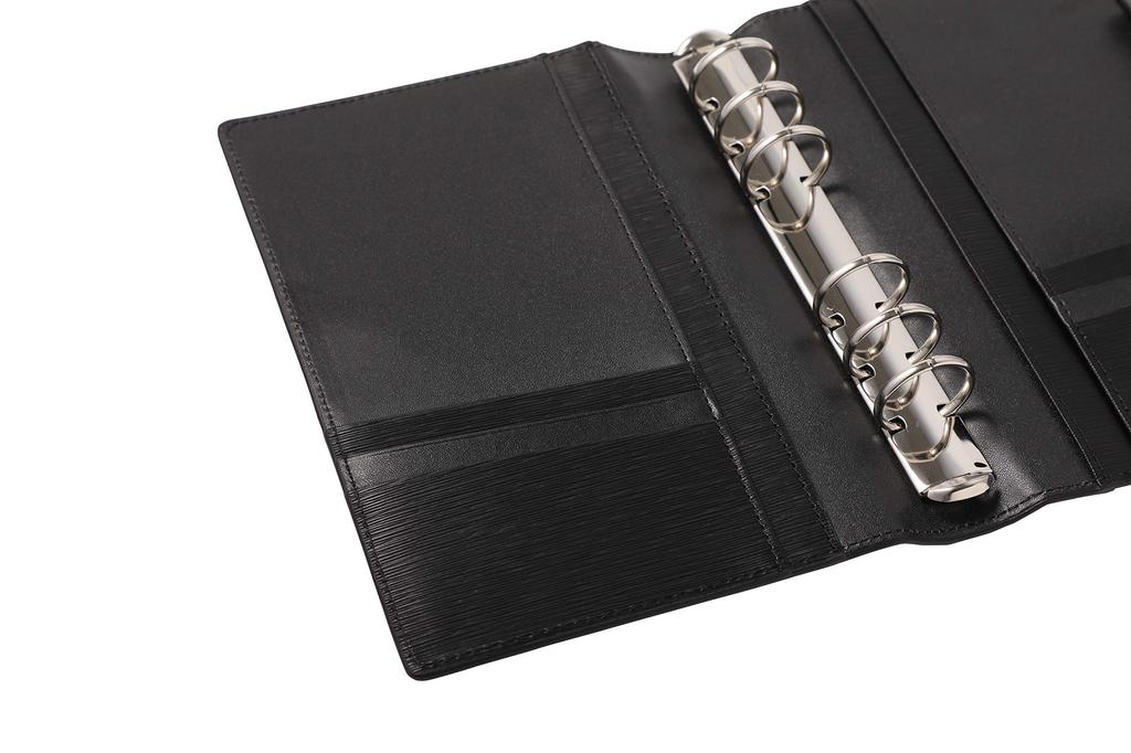 Franklin Planner Horsehair Embossed 2 Binder 64590 Compact Size 25mm Black