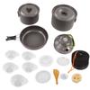 Camping Cookware Kit Portable Practical High Hardness Anti Scald Pot Kettle Set for Outdoor Picnic