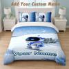 Bedding Set 1 Duvet Cover 2 Pillowcases Astro Bot Print Soft Bed Linen Bedroom Decor